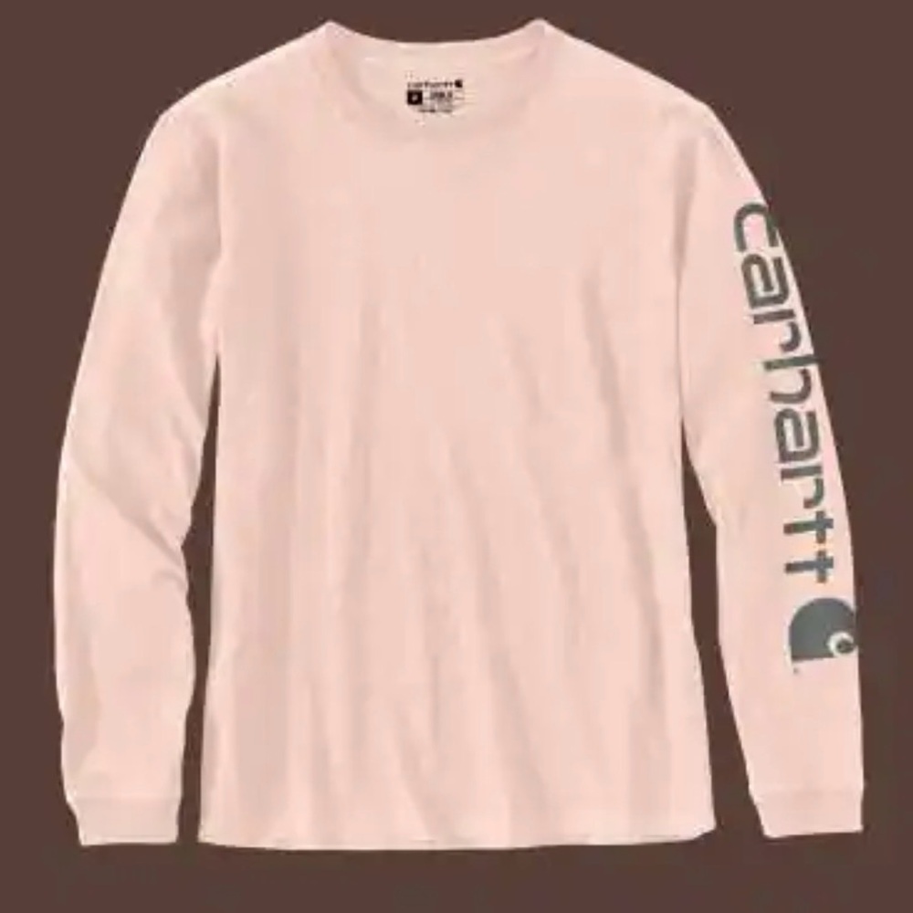 Carhartt Blush Pink Long Sleeve with Logo